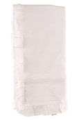 A SOFT IDEA WHITE BLANKET WITH RUFFLE